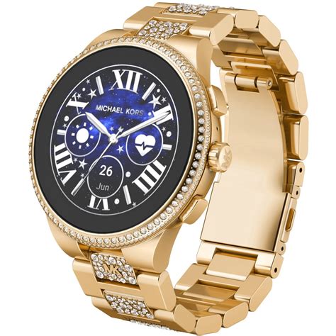 michael kors gold silicone smart watch|michael kors smart watch clearance.